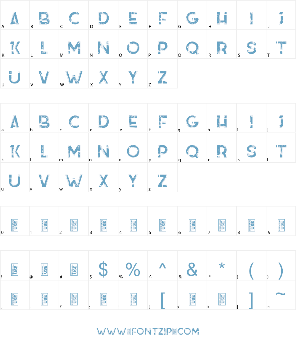 Attack 13 Font Character